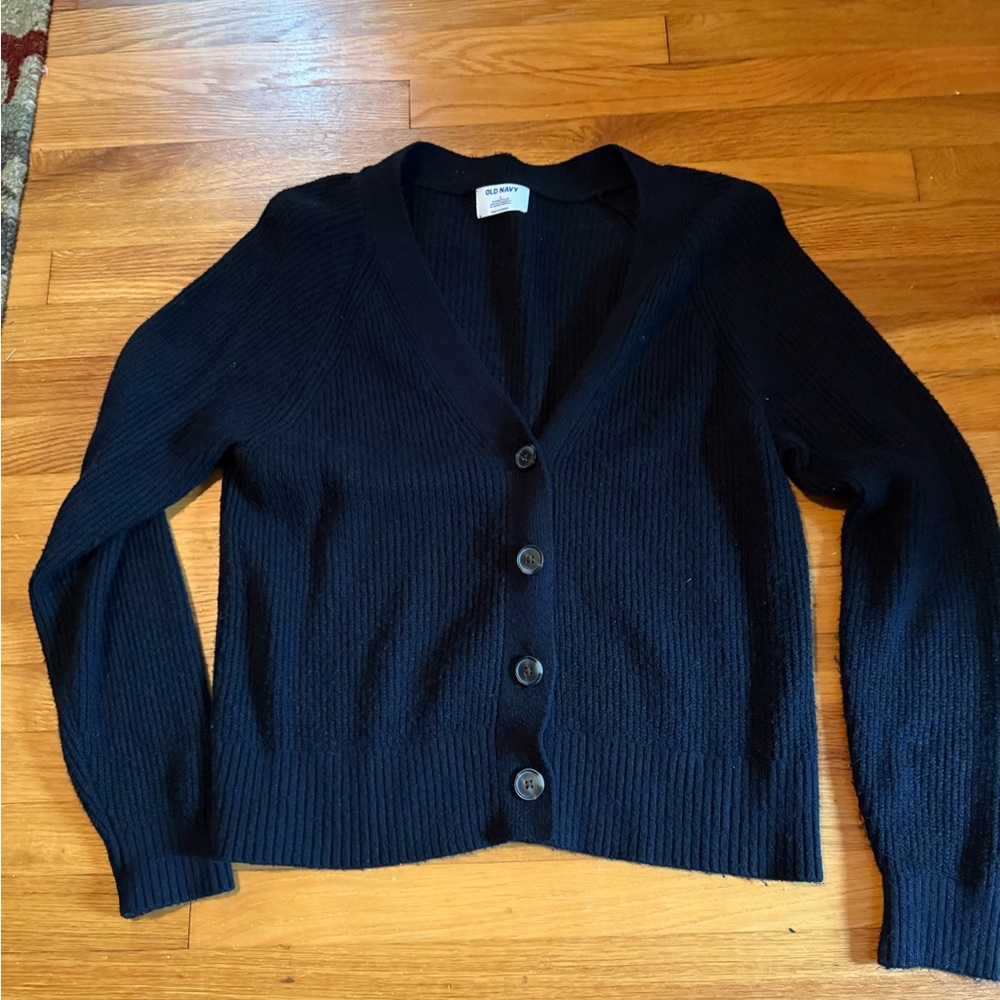 Old Navy Black Button-Up Cardigan